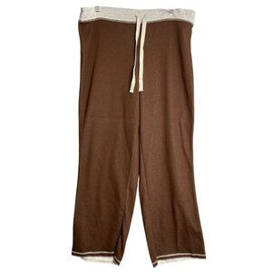 New Lane Bryant Cacique Sleep Pants Brown Womens 14 16 Crop Pull‎ On Lounge